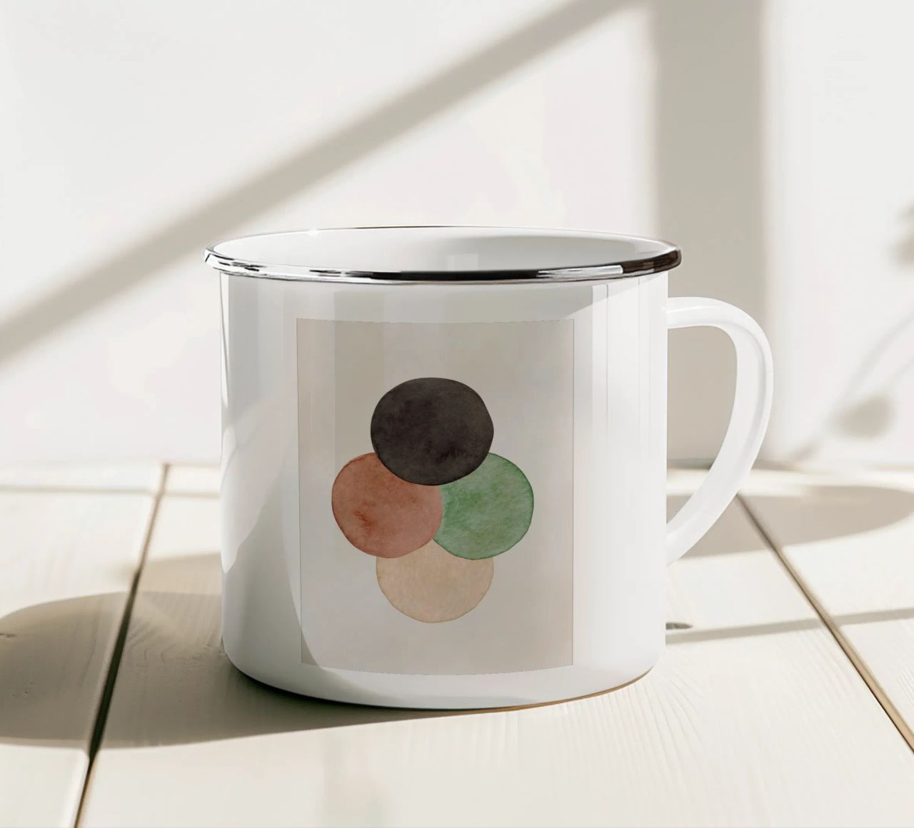 Verde Celeste 05 tazza in smalto da WijdevenPrints