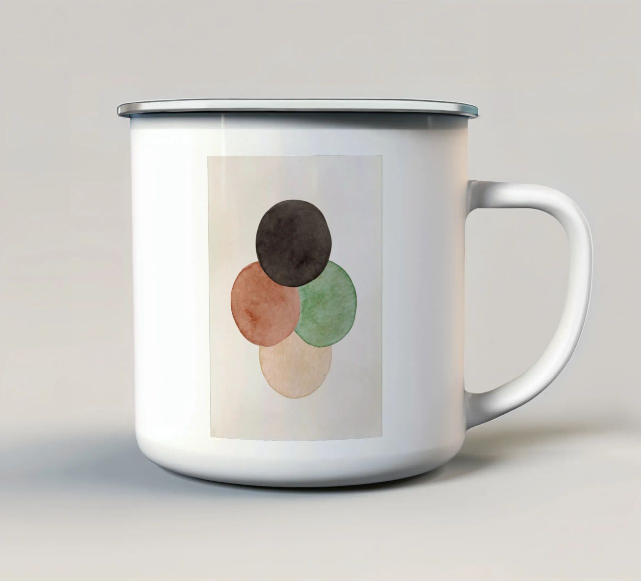 Verde Celeste 05 tazza in smalto da WijdevenPrints