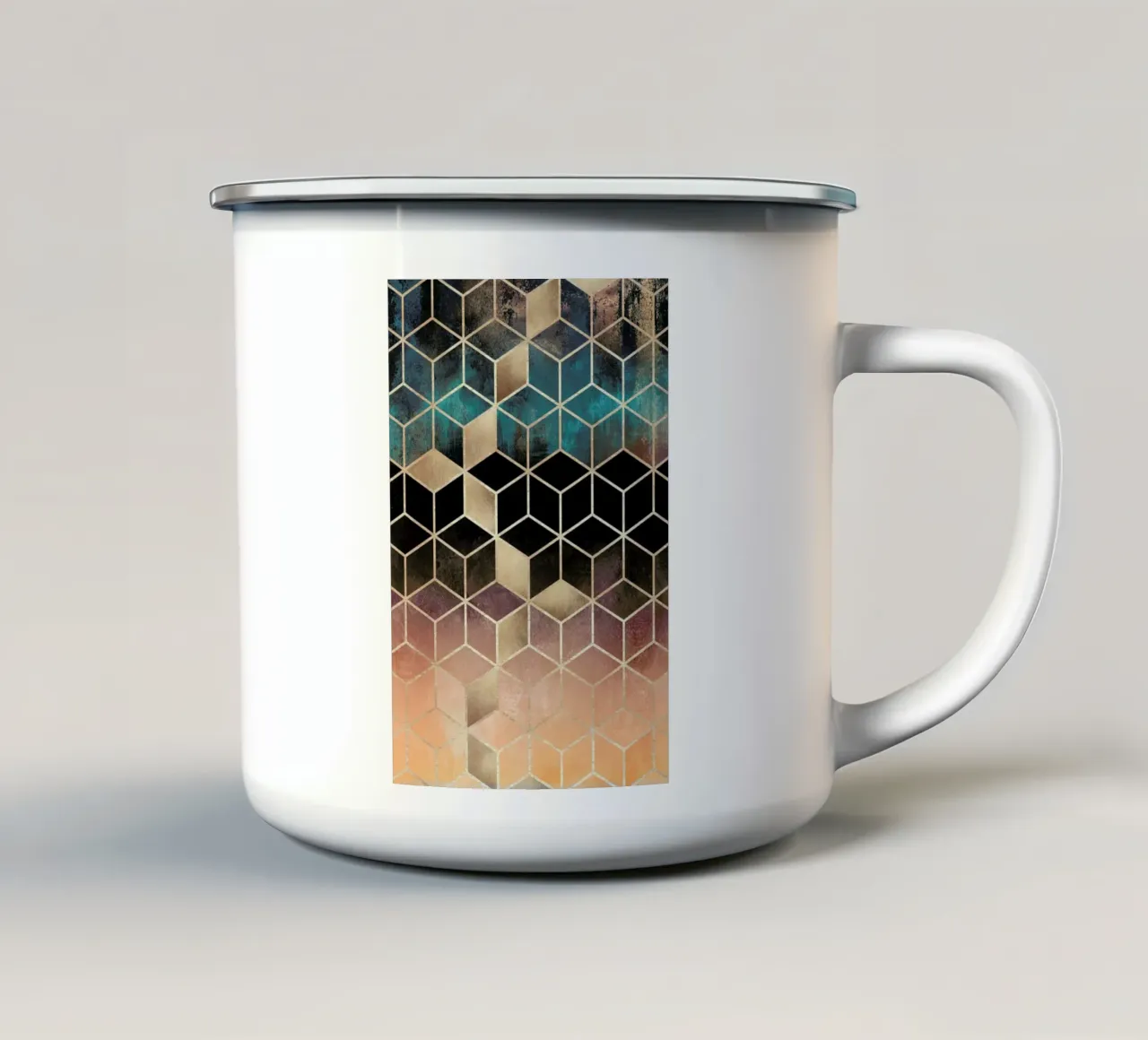 Ombre Dream Cubes tazza in smalto da Elisabeth Fredriksson