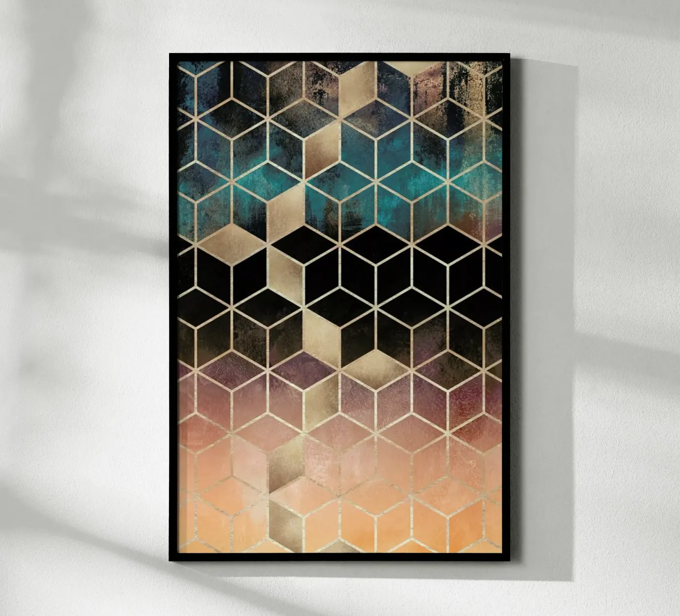 Ombre Dream Cubes poster by Elisabeth Fredriksson