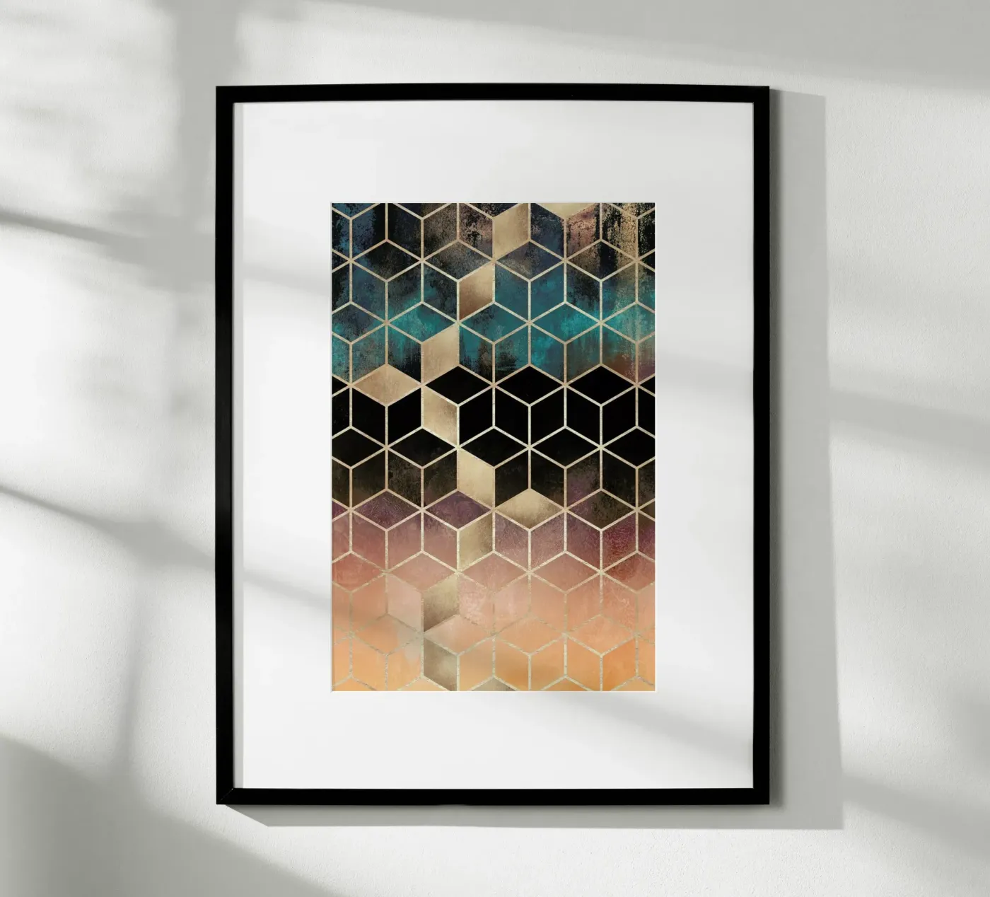 Ombre Dream Cubes poster by Elisabeth Fredriksson