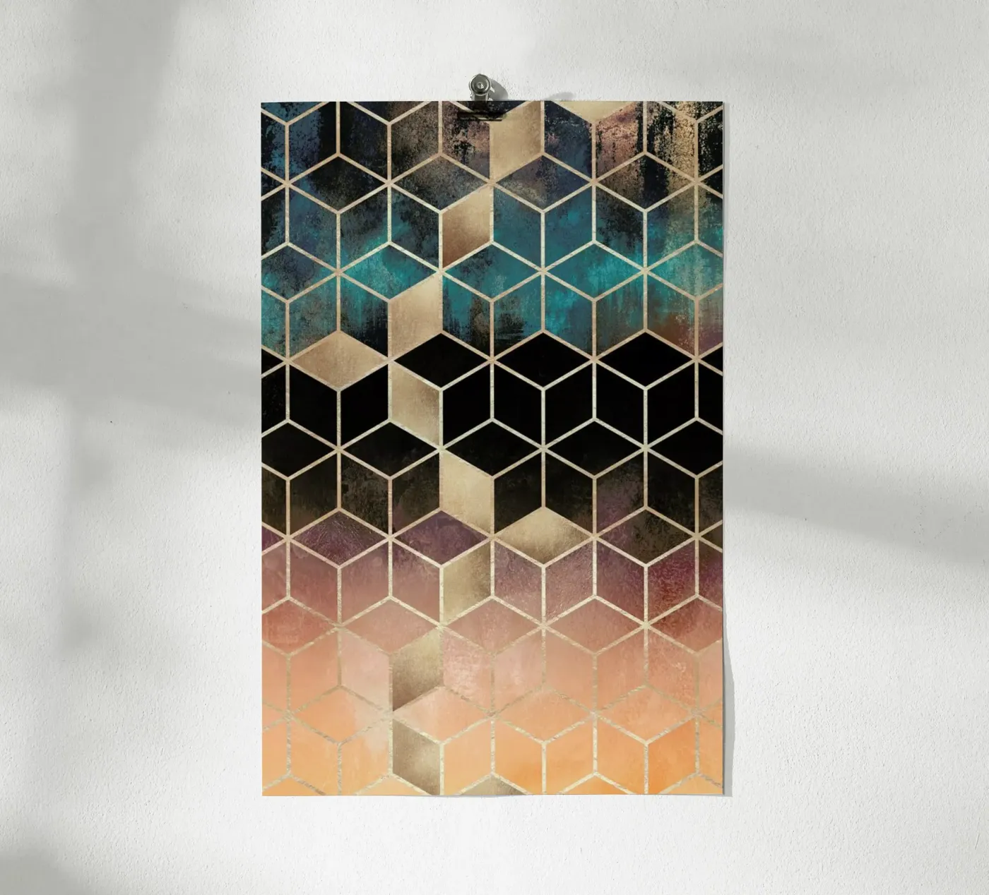 Ombre Dream Cubes poster by Elisabeth Fredriksson