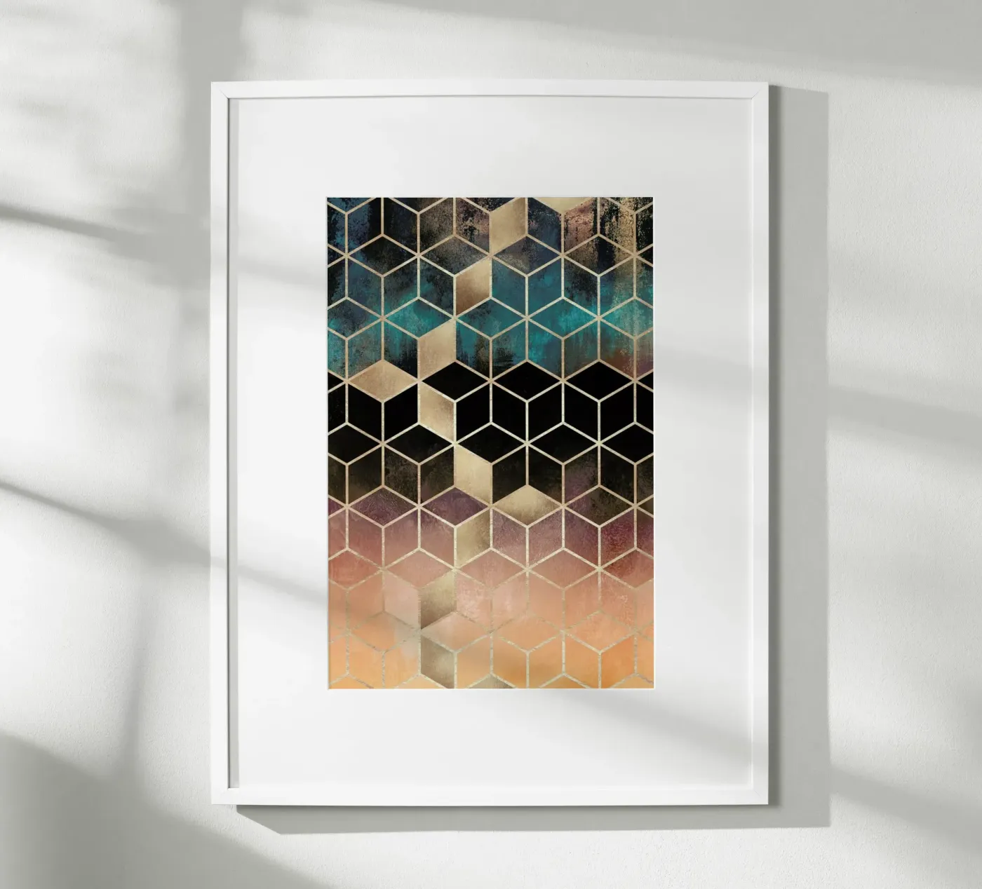 Ombre Dream Cubes poster by Elisabeth Fredriksson
