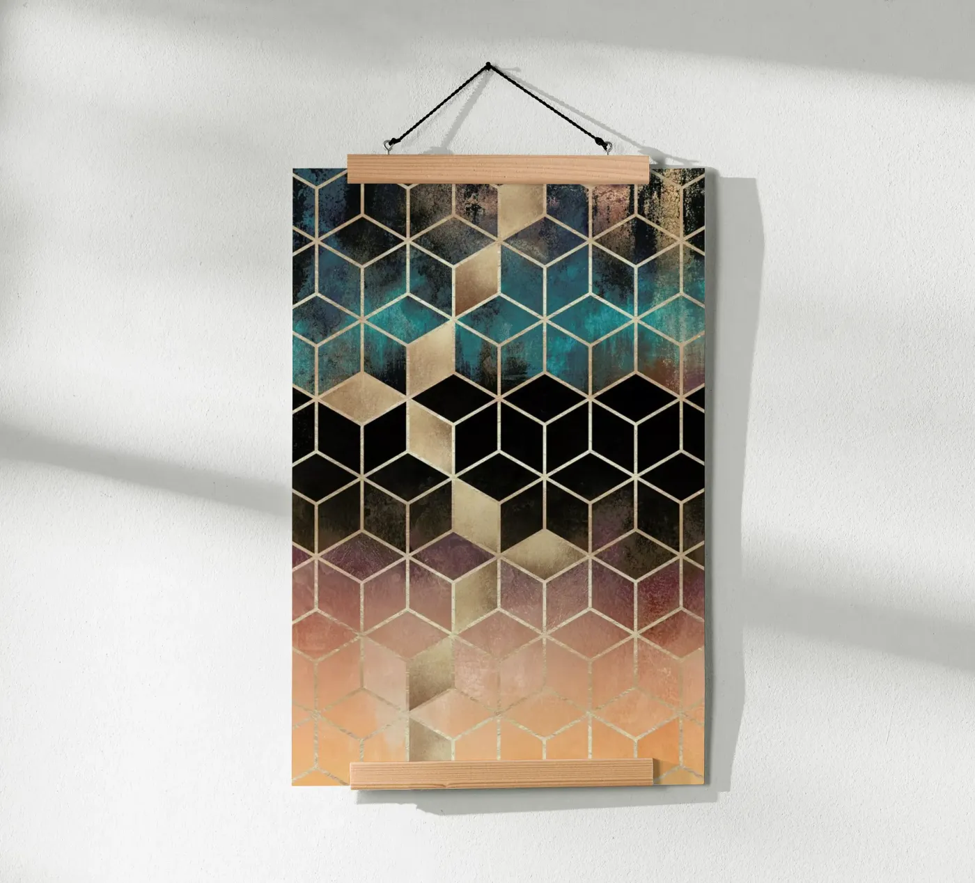 Ombre Dream Cubes poster by Elisabeth Fredriksson
