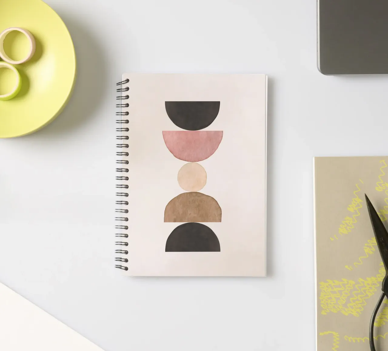 Celestial Rose 02 spiral notebook by WijdevenPrints