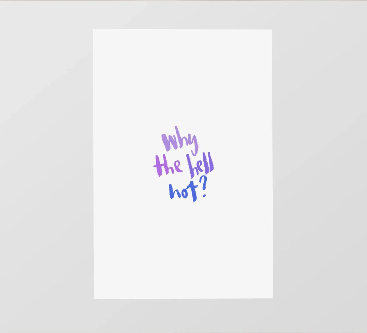 Why not? telo in pvc da Brushmeetspaper