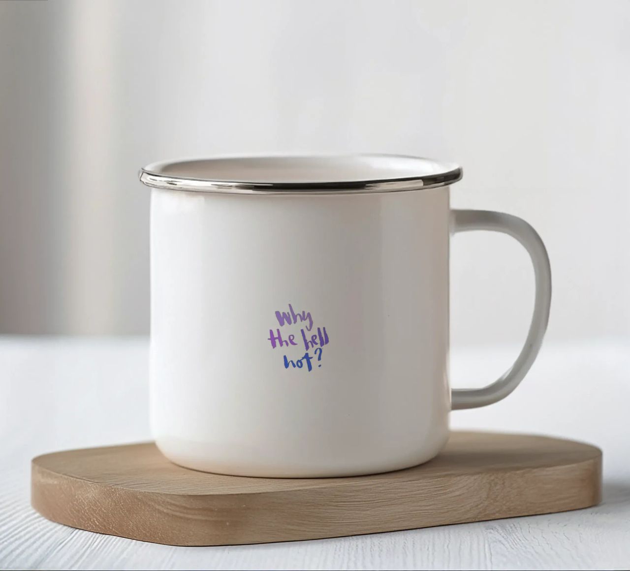 Why not? tazza in smalto da Brushmeetspaper