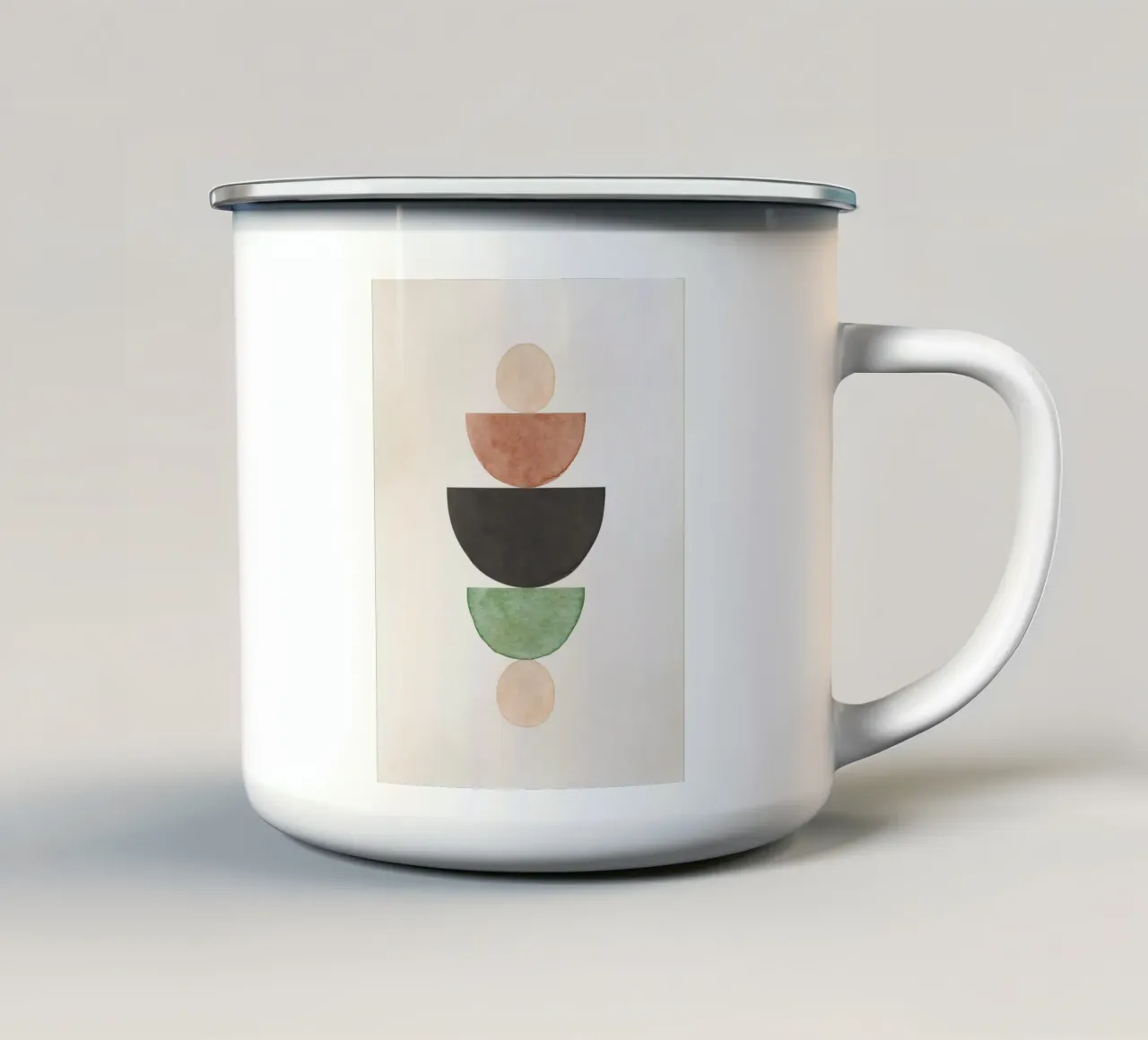 Celestial Earth 01 enamel mug by WijdevenPrints