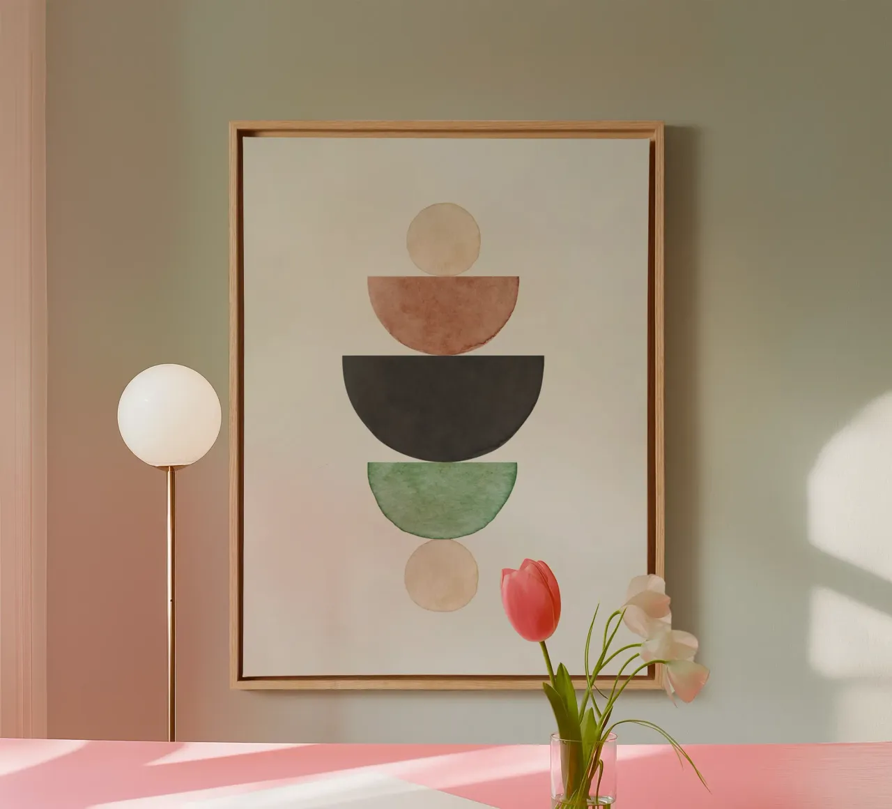 Hemelse Aarde 01 canvas met Baklijst van WijdevenPrints