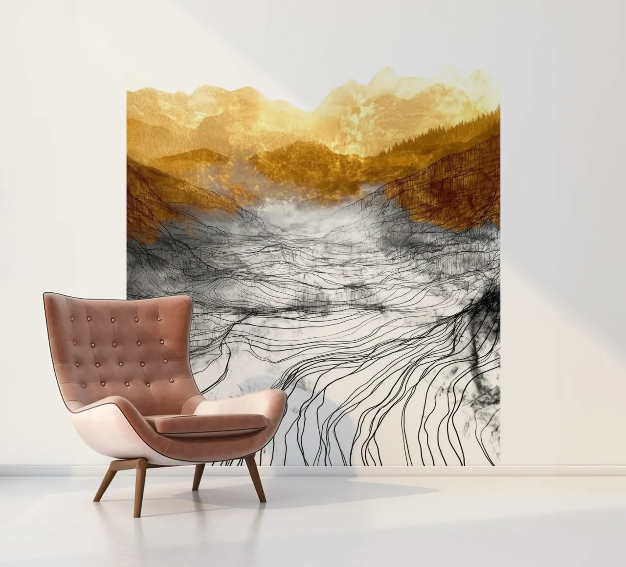 Weißer Fluss Fototapete von Justyna Jaszke JBJart