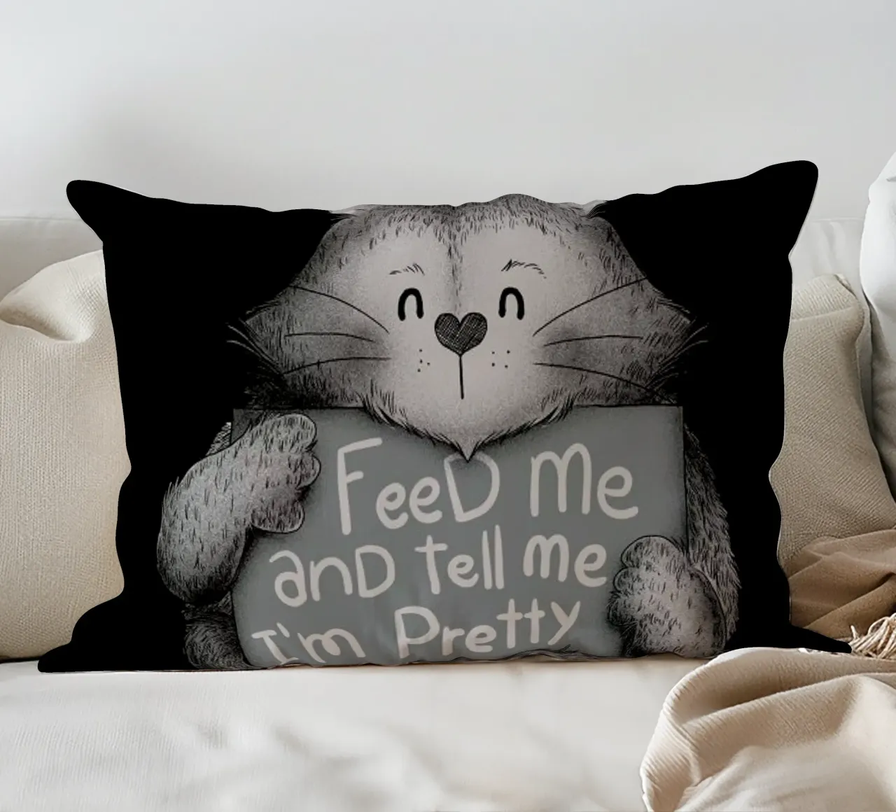 Feed Me and Tell Me I'm Pretty cuscino da Tobe Fonseca