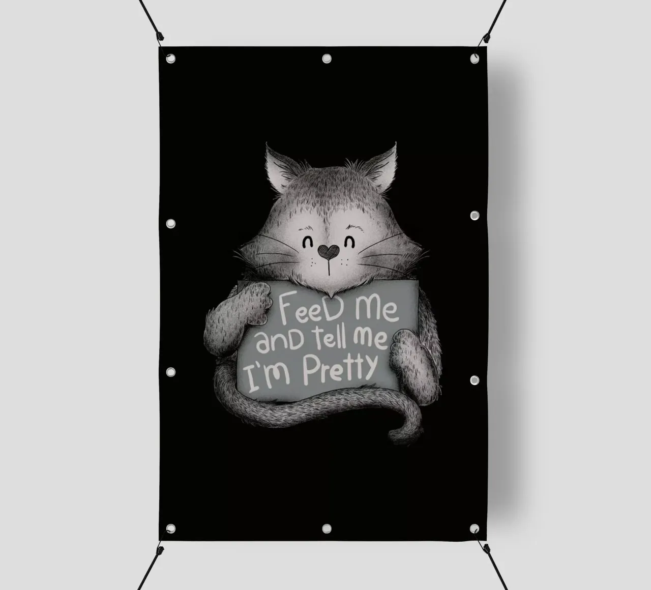 Feed Me and Tell Me I'm Pretty telo in pvc da Tobe Fonseca