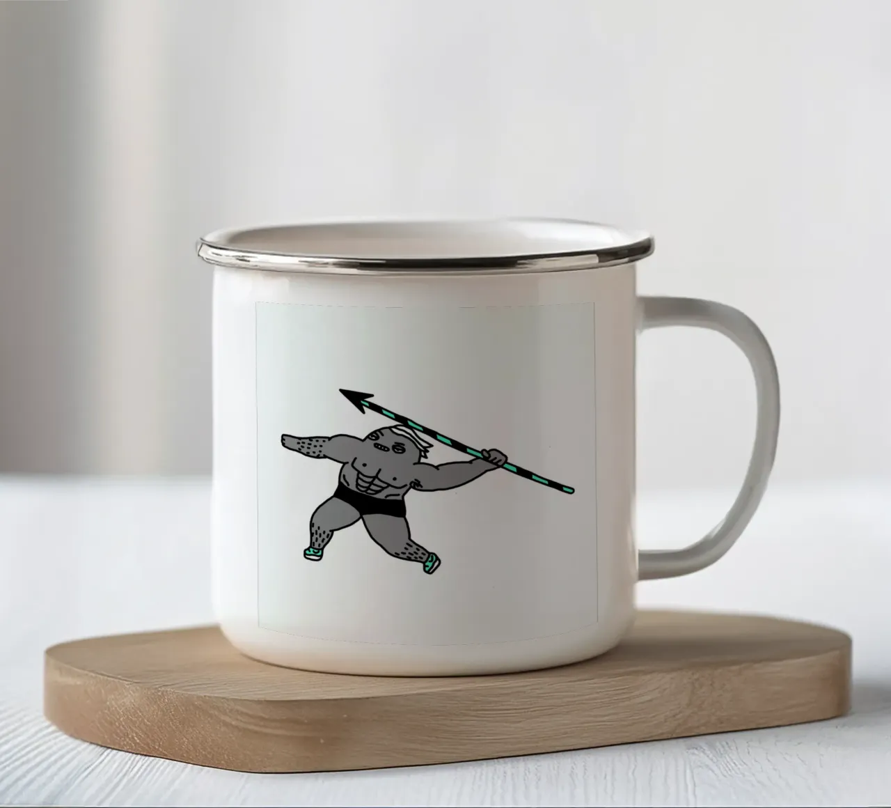 Muscle tazza in smalto da Herzette