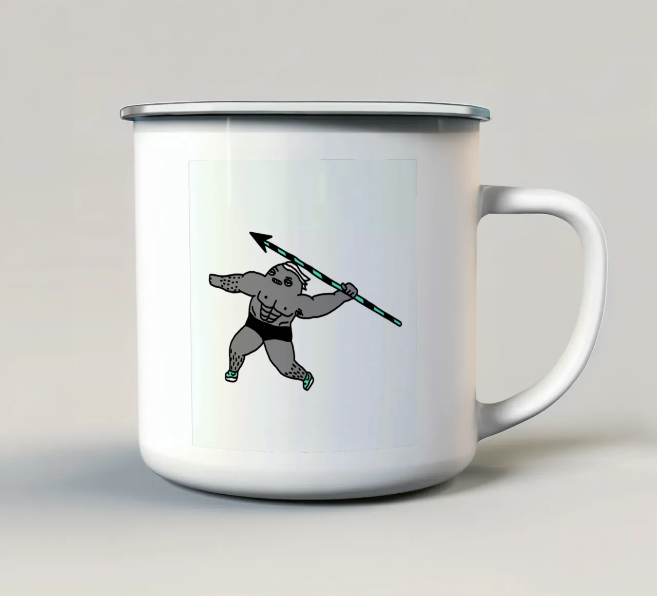 Muscle tazza in smalto da Herzette