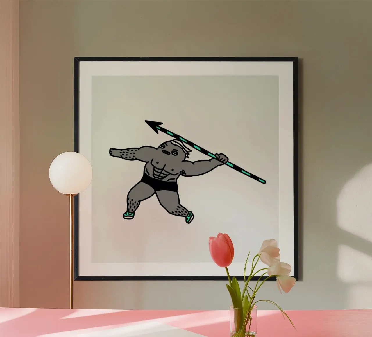 Muscle poster con telaio in plastica da Herzette