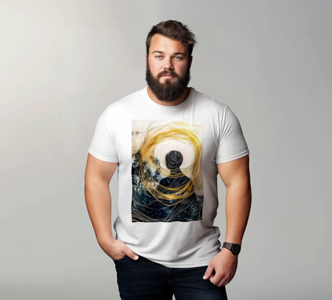 Inside the circle t-shirt by Justyna Jaszke JBJart