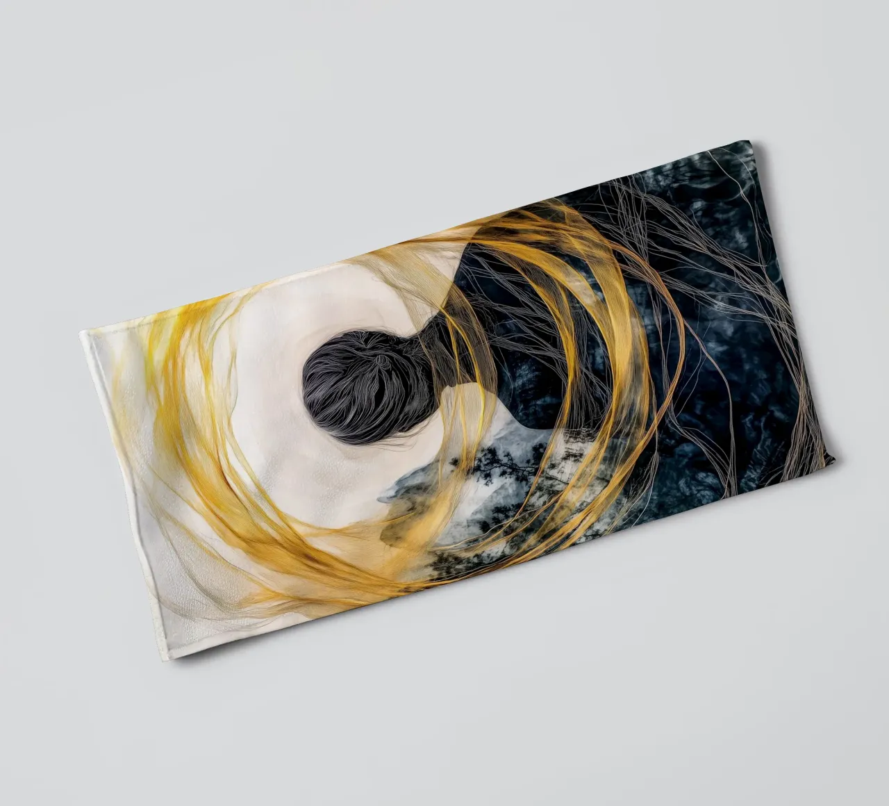 Inside the circle towel by Justyna Jaszke JBJart