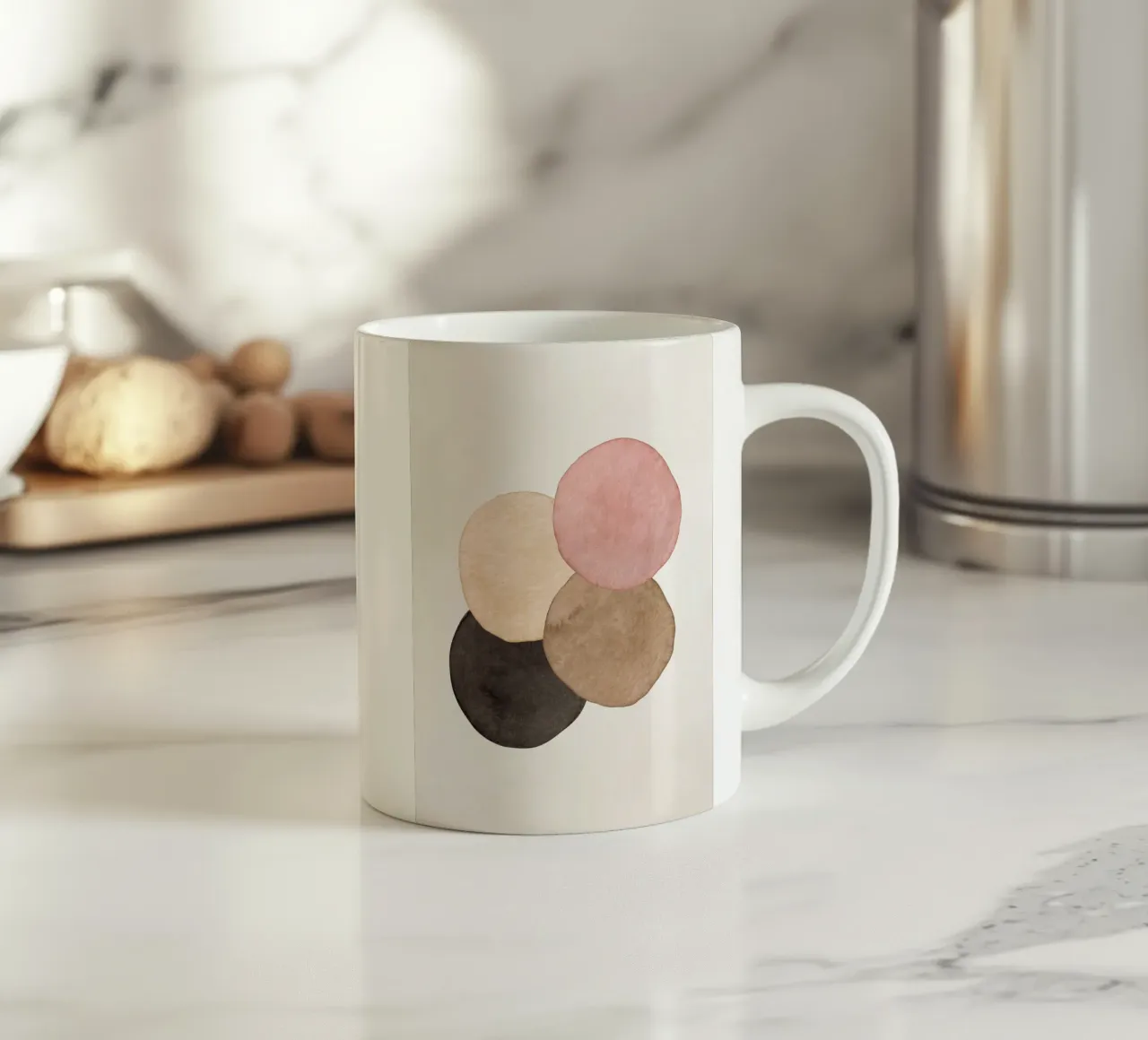 Rosa celeste 03 tazza in ceramica da WijdevenPrints