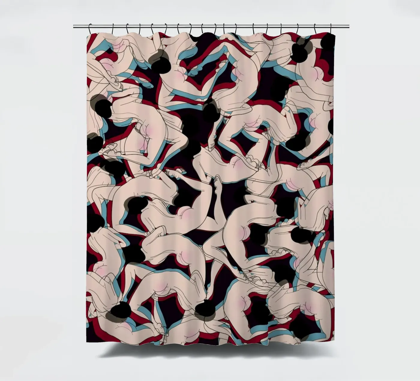 Drunk douchegordijn van Ruei