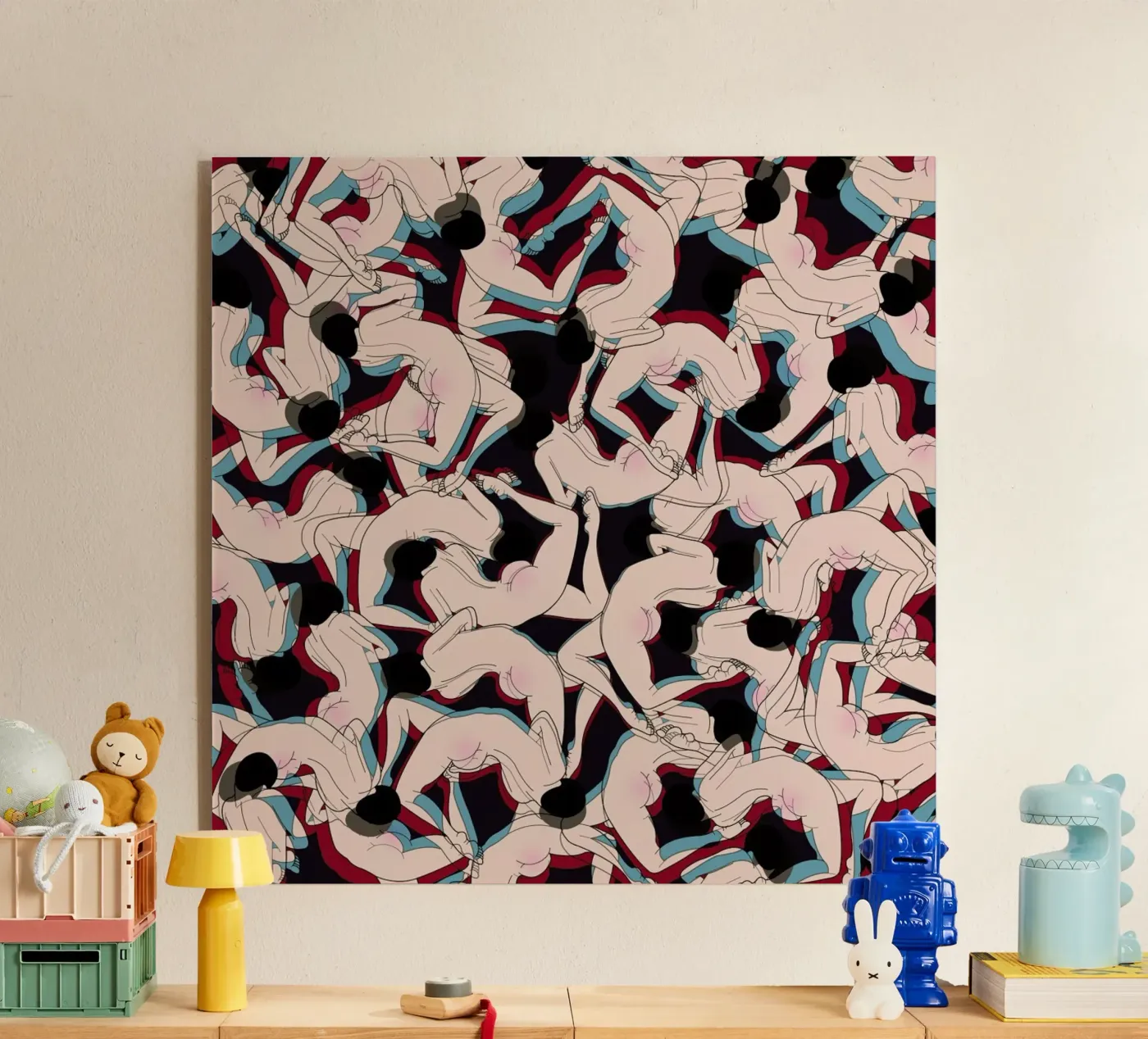 Drunk acryl van Ruei