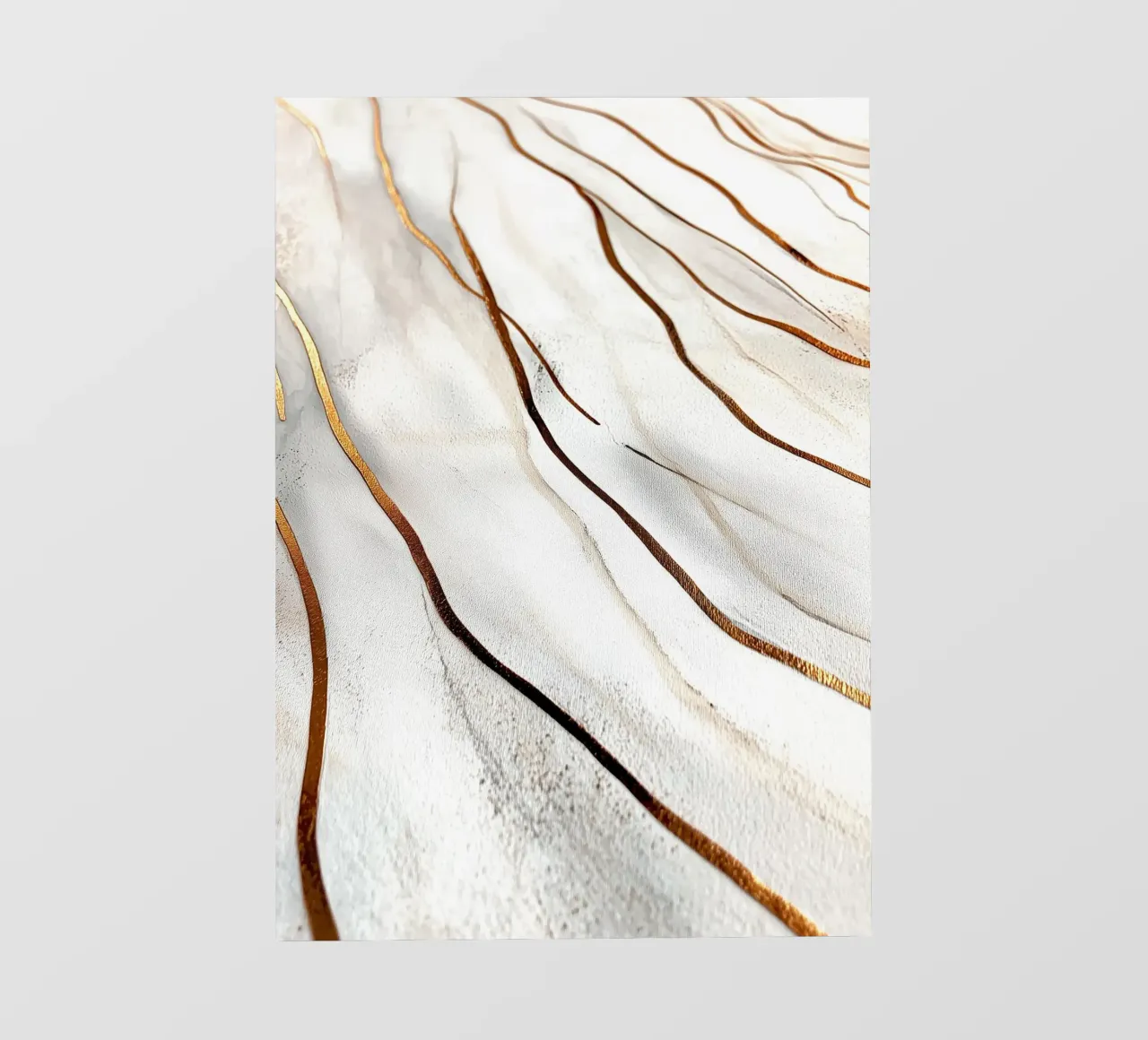 Linee dorate fiume bianco telo in pvc da Justyna Jaszke JBJart
