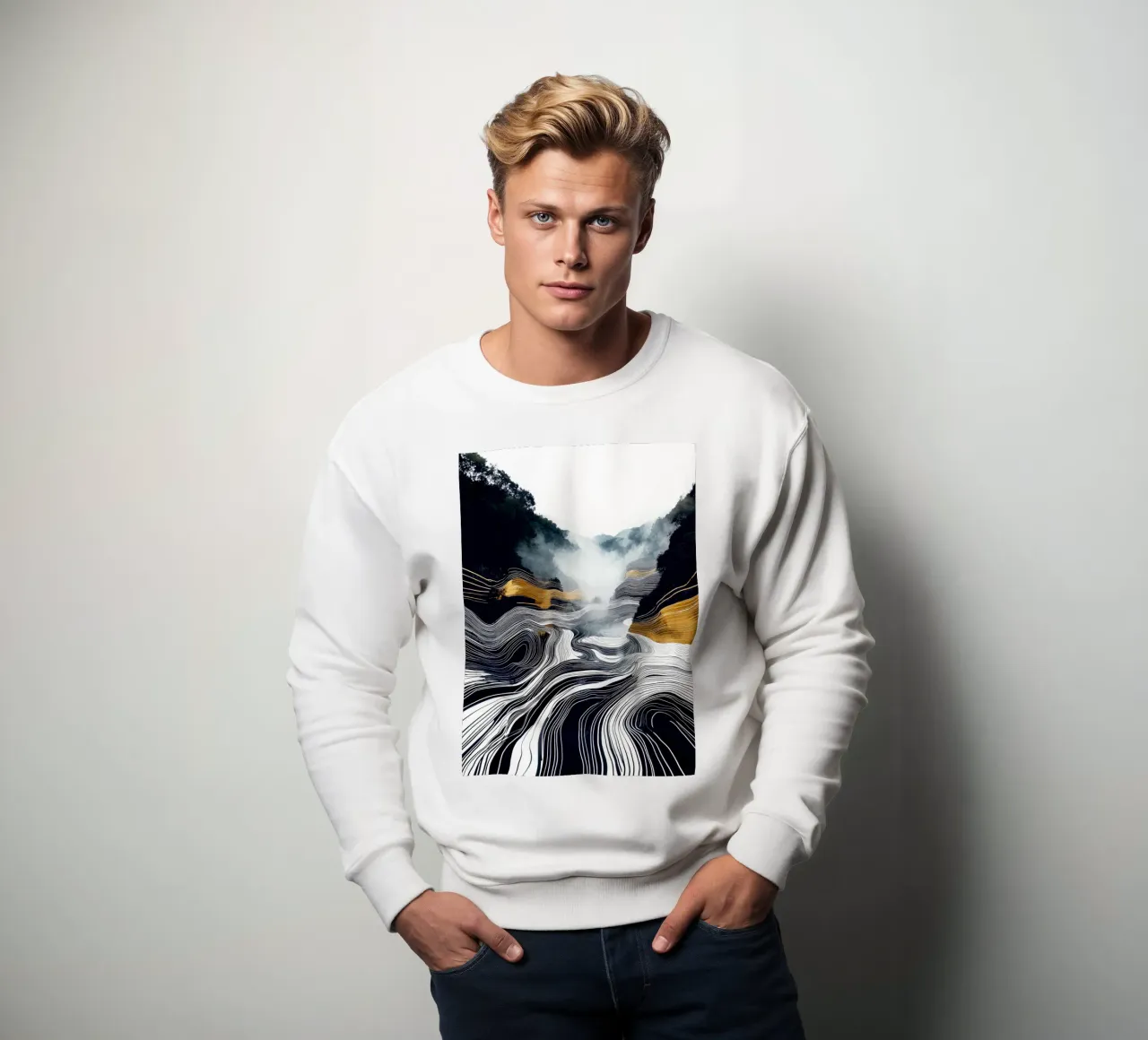Foggy place sweatshirt by Justyna Jaszke JBJart