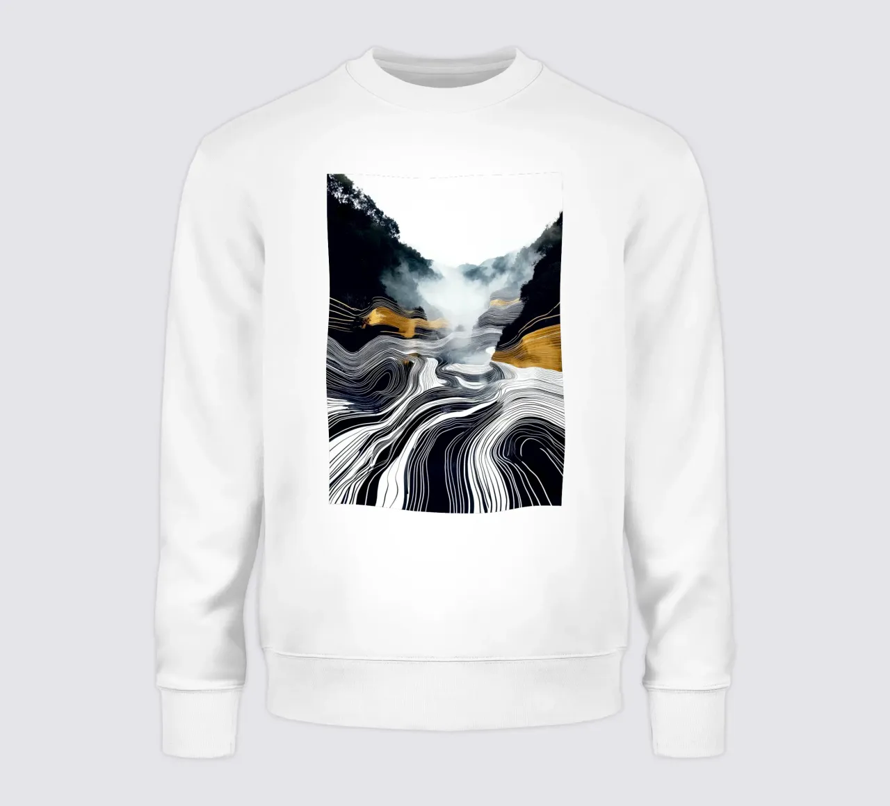 Nebliger Ort Sweatshirt von Justyna Jaszke JBJart