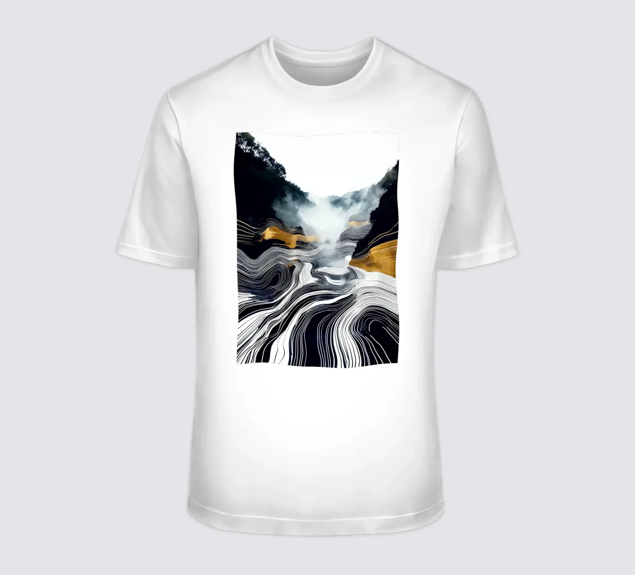 Luogo nebbioso t-shirt da Justyna Jaszke JBJart