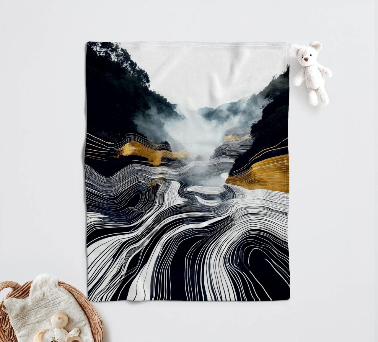 Luogo nebbioso coperta in pile da Justyna Jaszke JBJart