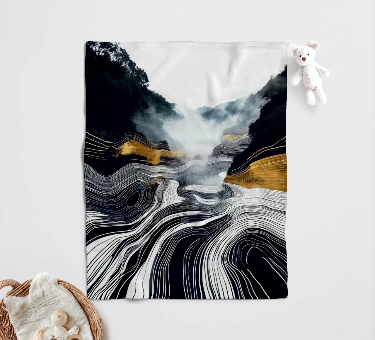 Luogo nebbioso coperta in pile da Justyna Jaszke JBJart