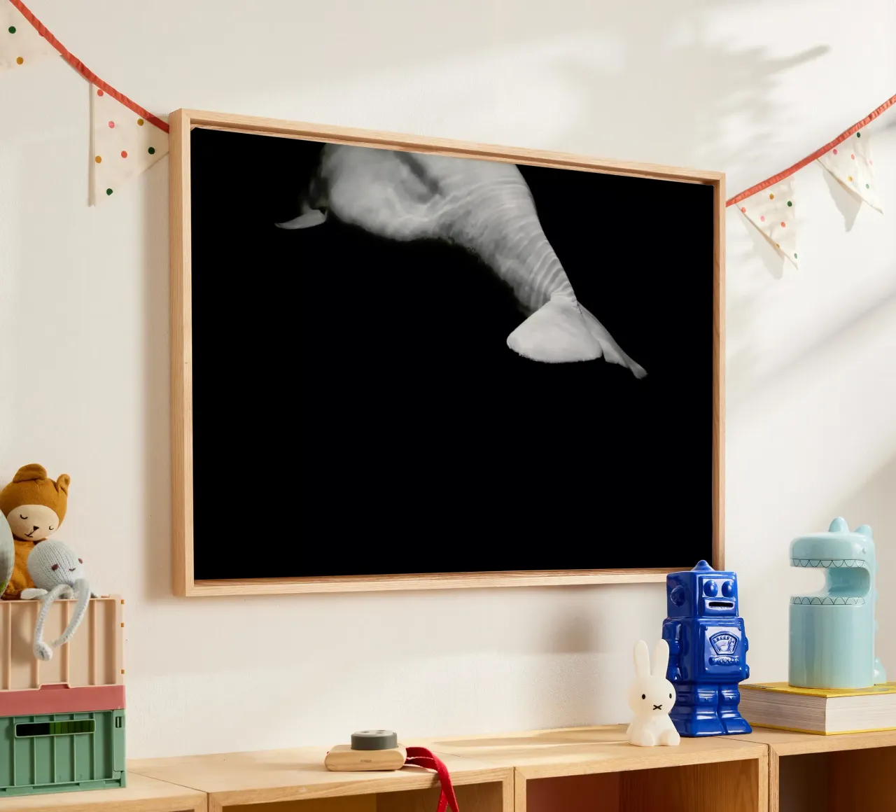 Beluga Whale 1 2 canvas met Baklijst van In Full Color