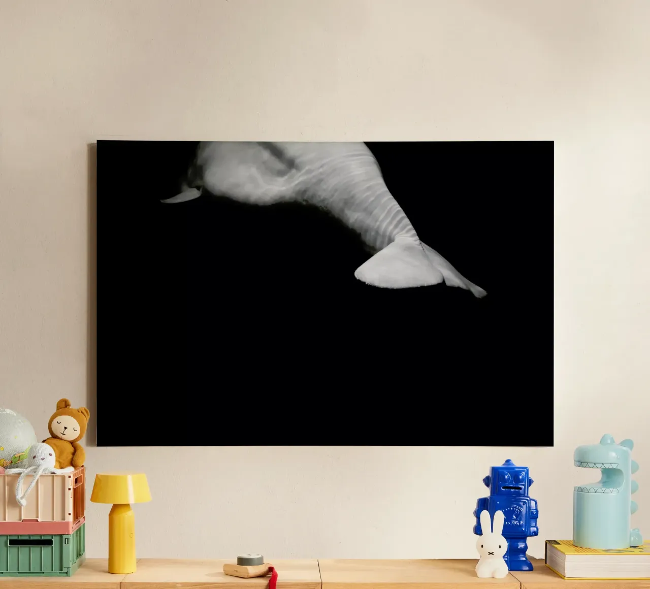 Beluga Whale 1 2 canvas met Baklijst van In Full Color