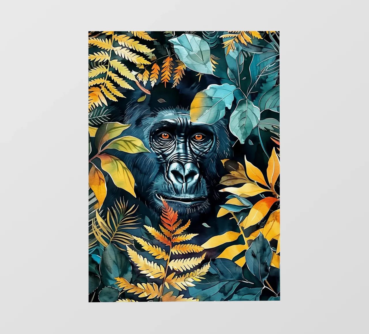 Arte animale del gorilla pellicola backlit da Justyna Jaszke JBJart