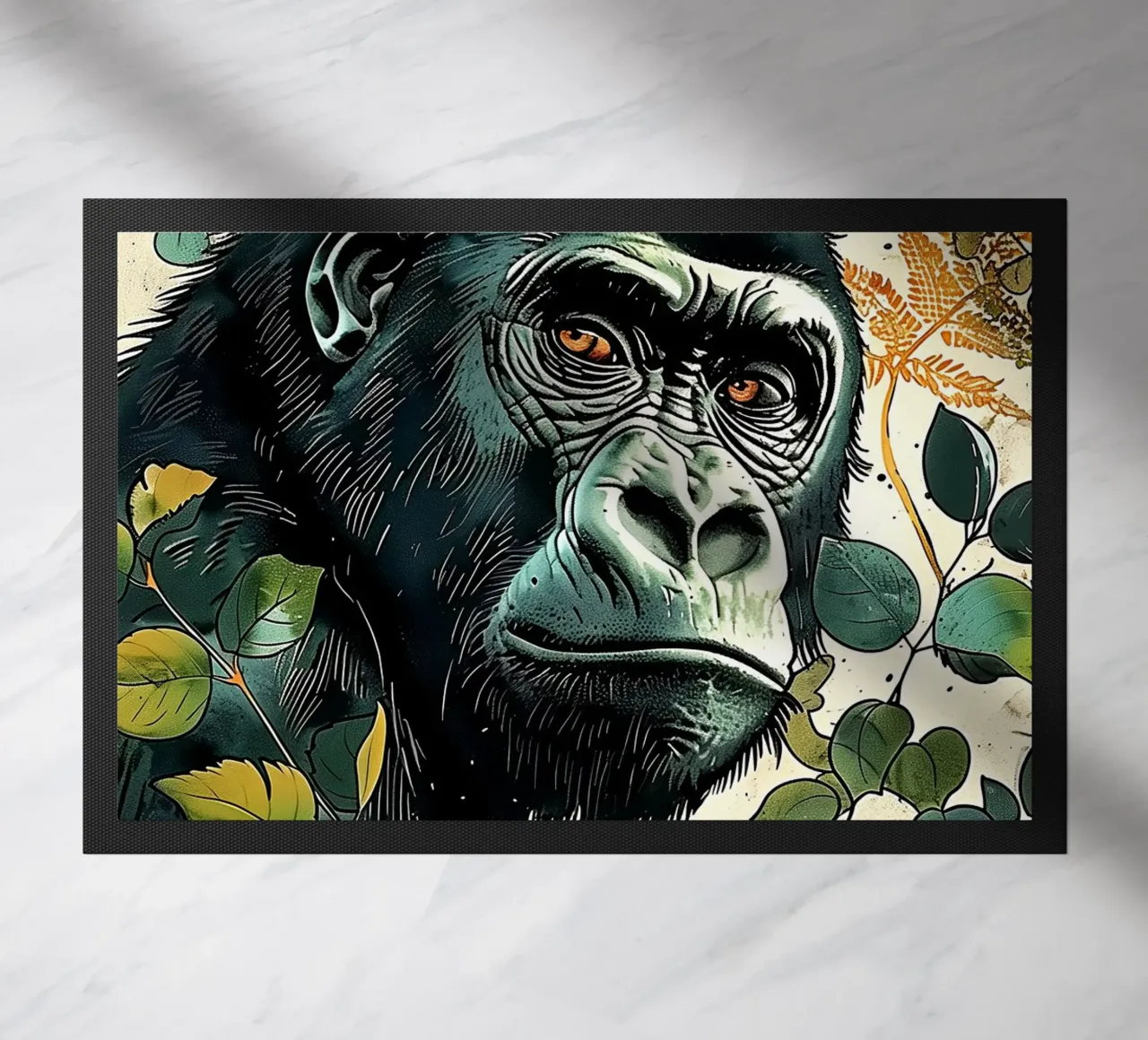 Arte animale del gorilla zerbino da Justyna Jaszke JBJart