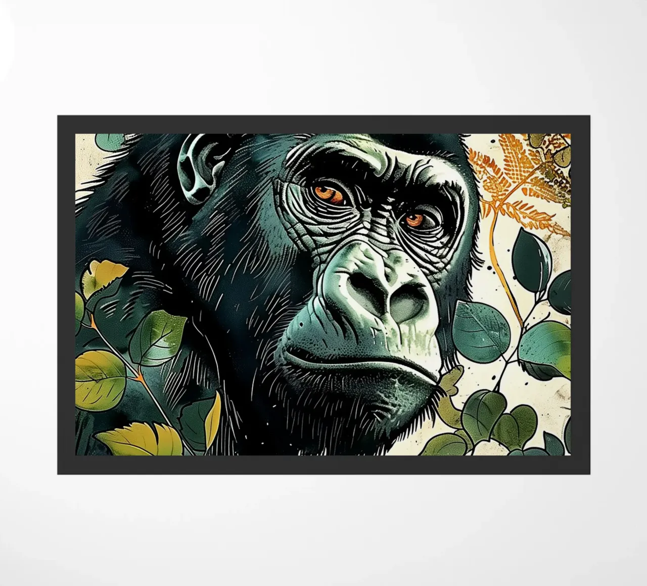 Arte animale del gorilla zerbino da Justyna Jaszke JBJart