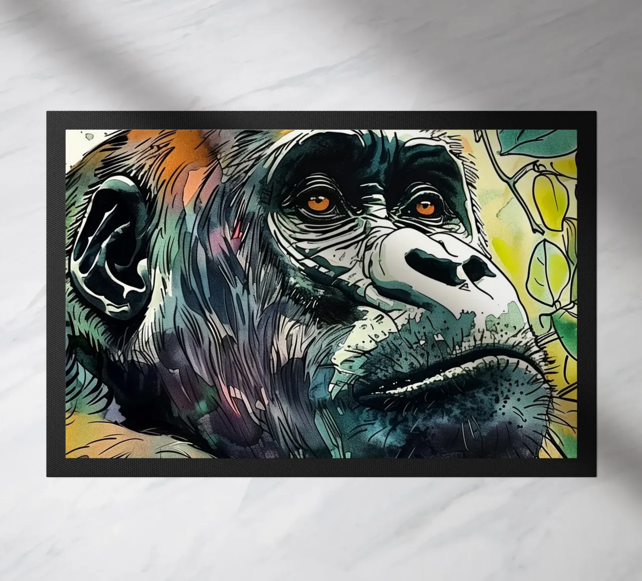 Arte della giungla dei gorilla zerbino da Justyna Jaszke JBJart