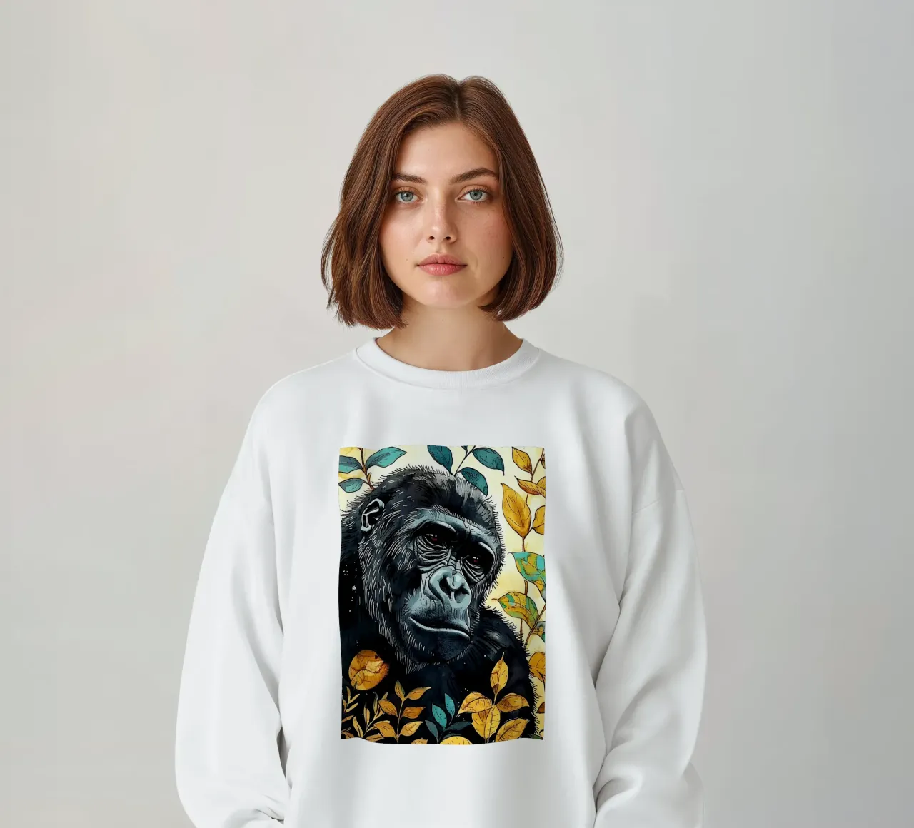 Arte dei gorilla felpa da Justyna Jaszke JBJart