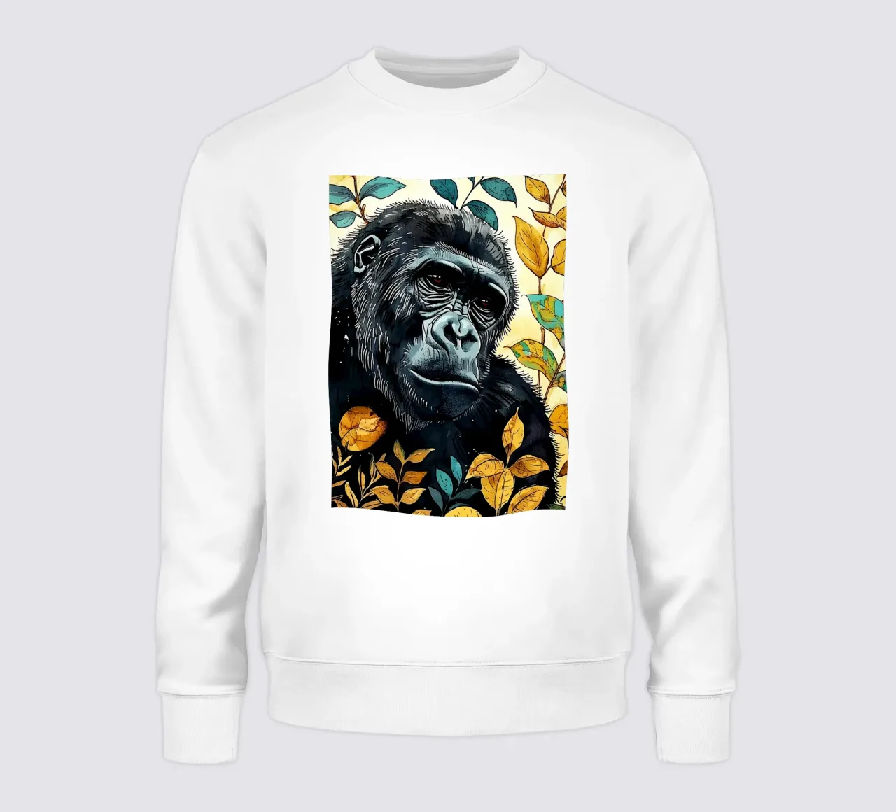 Arte dei gorilla felpa da Justyna Jaszke JBJart