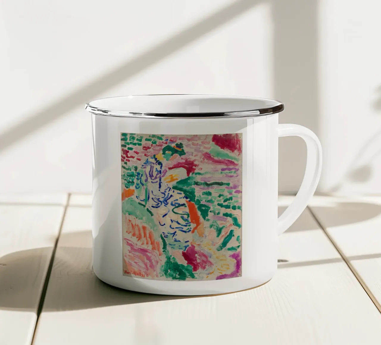 Henri Matisse - La donna giapponese in riva al mare tazza in smalto da William Store