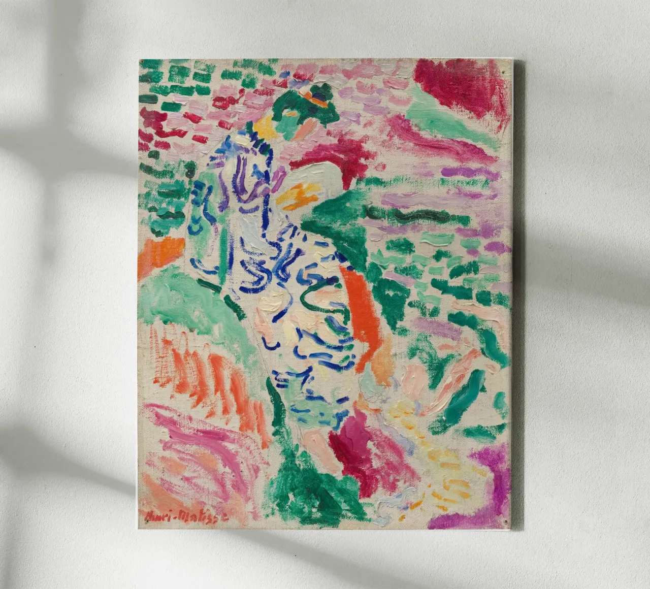 Henri Matisse - La donna giapponese in riva al mare tela con Cornice a cassetta da William Store