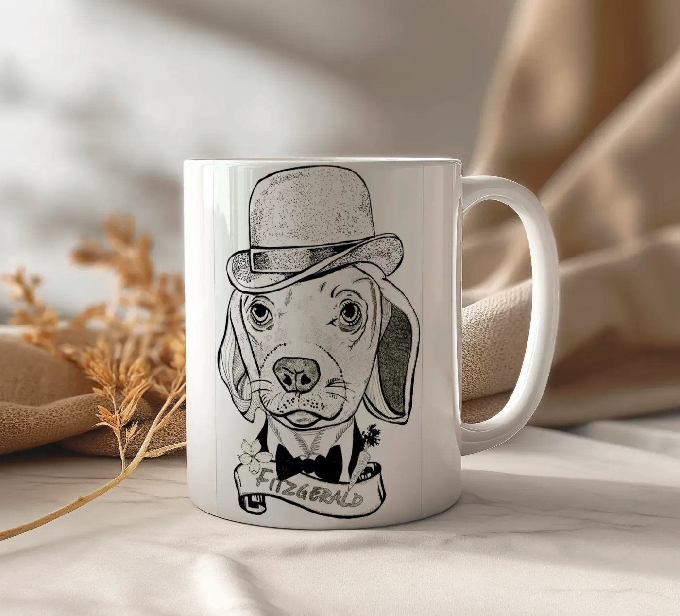 Fitz ceramic mug by Giulio Iurissevich