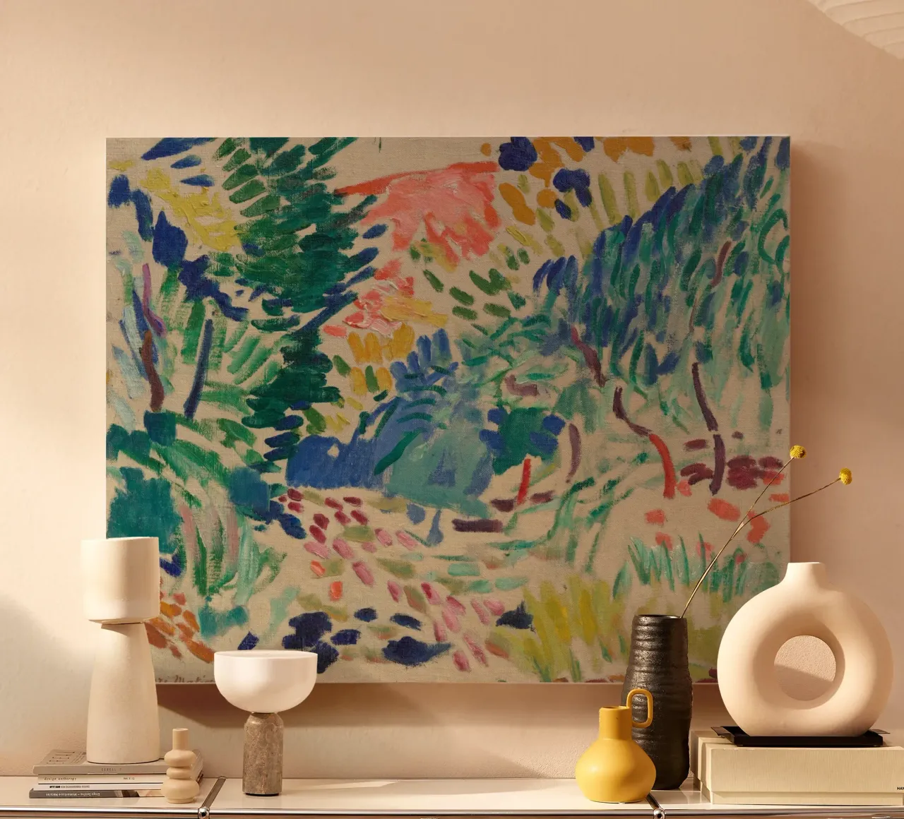 Henri Matisse - Paesaggio a Collioure tela con Cornice a cassetta da William Store