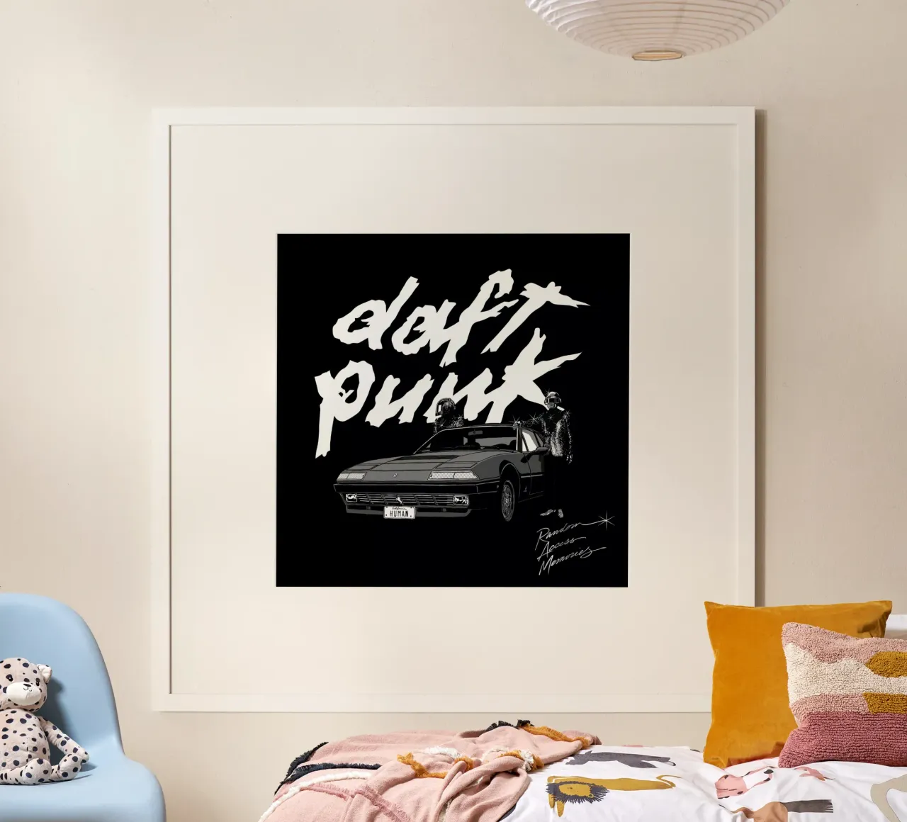 RAM Tribute Art - Black poster con telaio in legno da Federico Mancosu