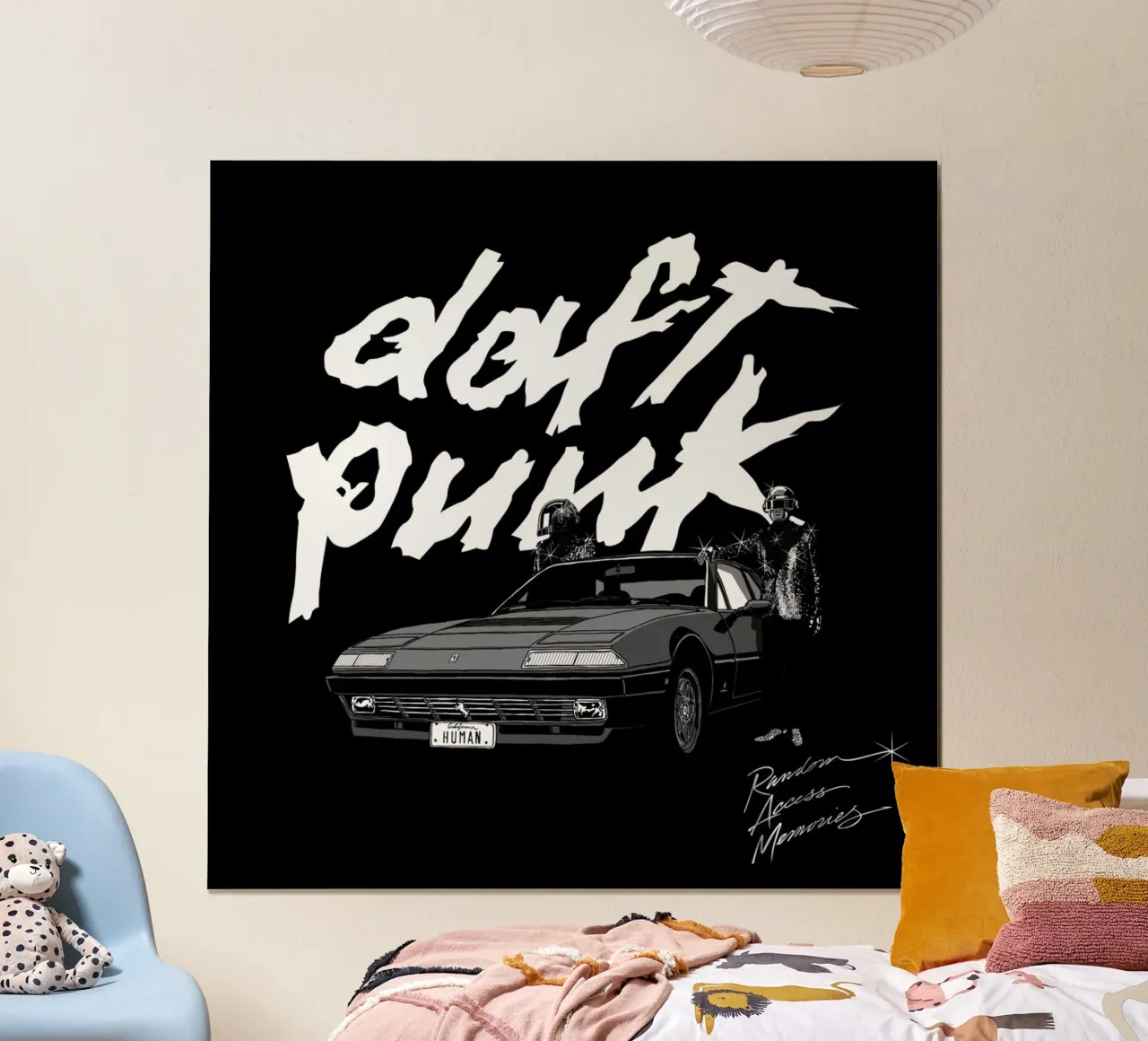 RAM Tribute Art - Black poster con telaio in legno da Federico Mancosu
