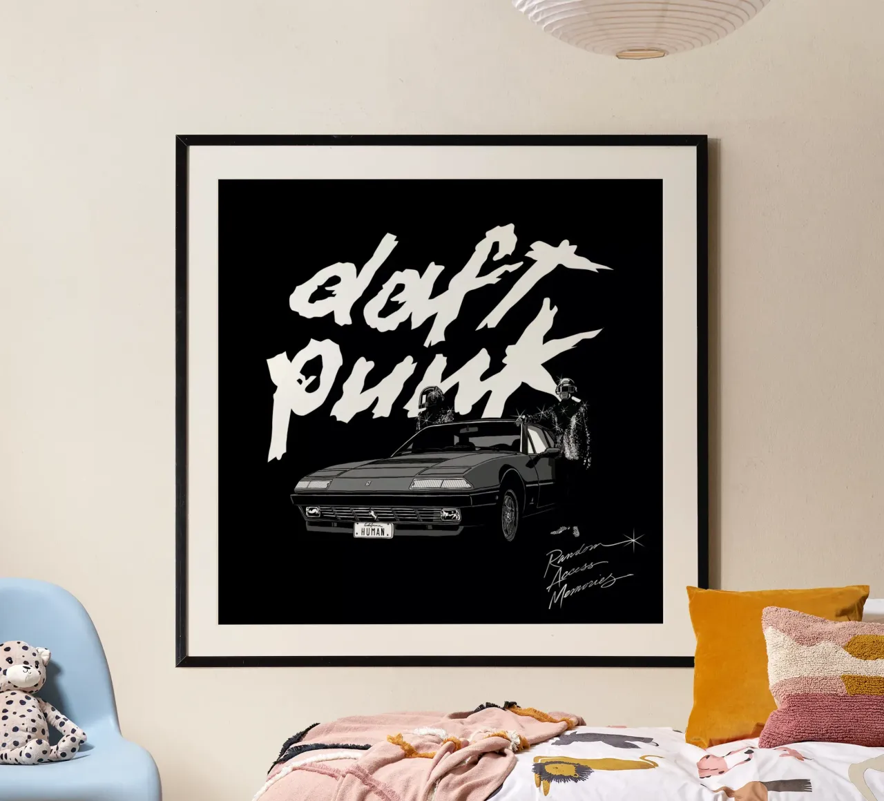 RAM Tribute Art - Black poster con telaio in legno da Federico Mancosu