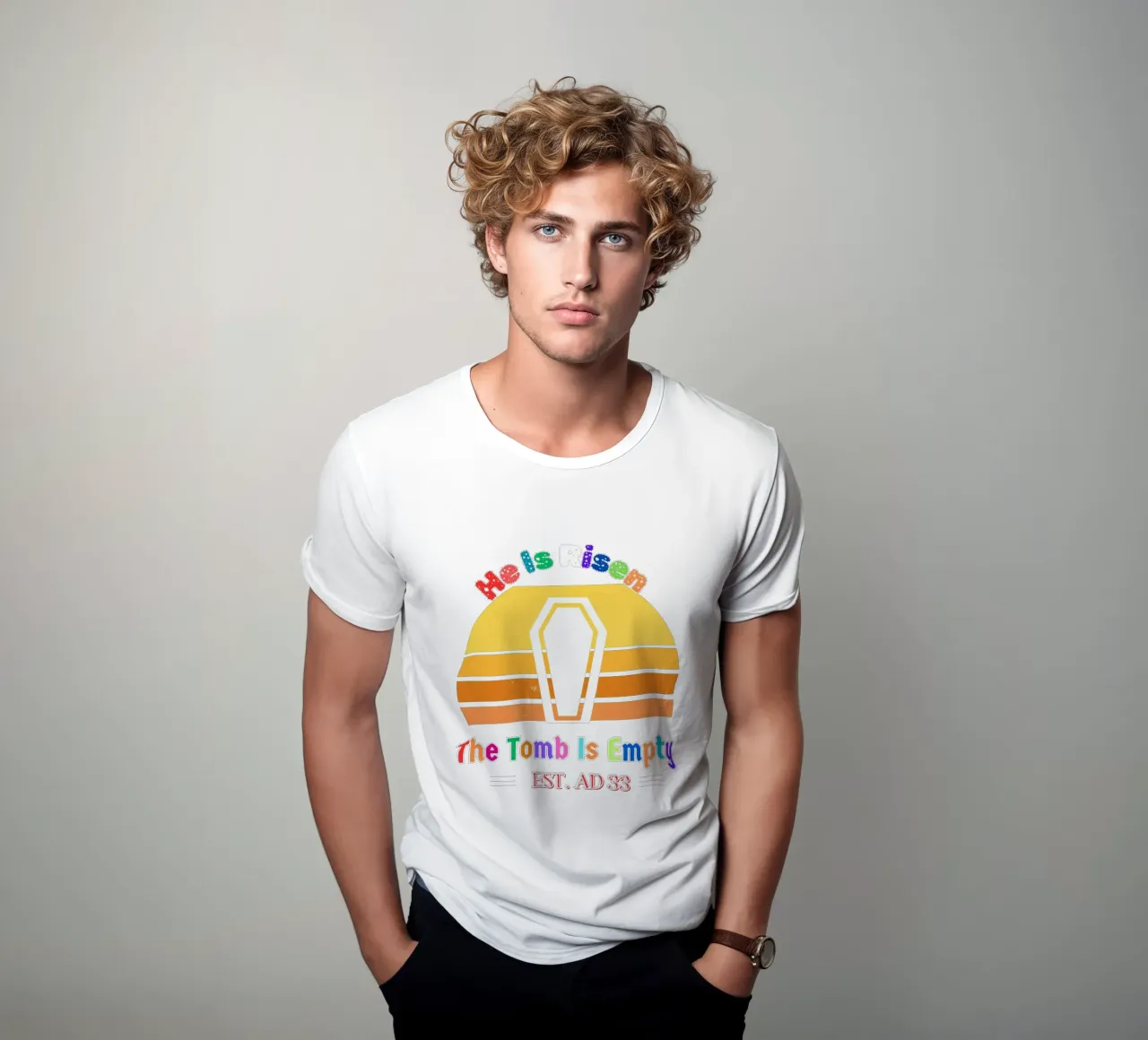 È RISORTO LA TOMBA È VUOTA MOSTRA E DIMOSTRA LA TUA FEDE t-shirt da Lionandlamb