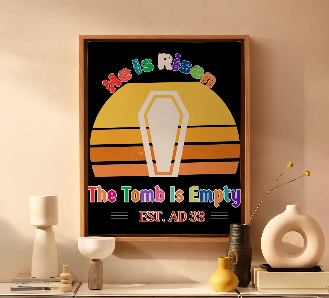 HE IS RISEN THE TOMB IS EMPTY SHOW & DEMONSTRATE YOUR FAITH canvas by Lionandlamb
