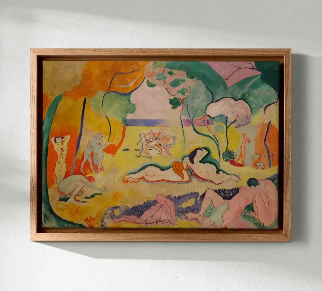 Henri Matisse - La gioia di vivere tela con Cornice a cassetta da William Store