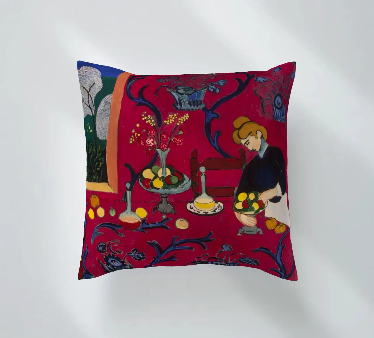 Henri Matisse - L'armonia del dessert in rosso cuscino da William Store