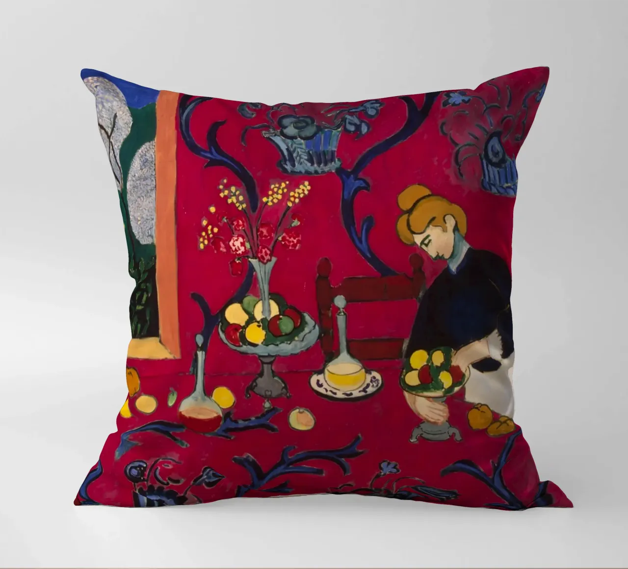 Henri Matisse - L'armonia del dessert in rosso cuscino da William Store
